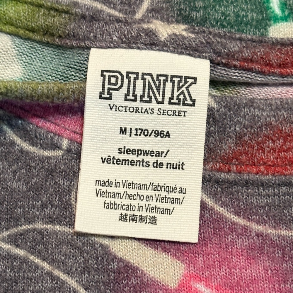 Victoria Secret PINK Sleep Shirt Medium Christmas Lights Oversized Loose Fit - Picture 6 of 12